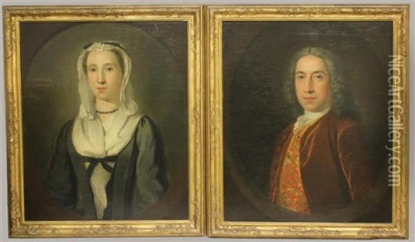 Sir Richard Oswald (1705-1784) And Margaret Ramsay Oswald (-1788) Oil Painting - William De Nune