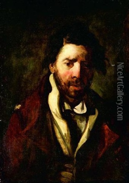 Portrait D'artiste Oil Painting - Philippe Auguste Jeanron