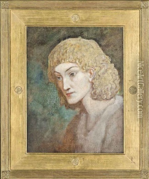 Study Of A Young Man Oil Painting - John Duncan