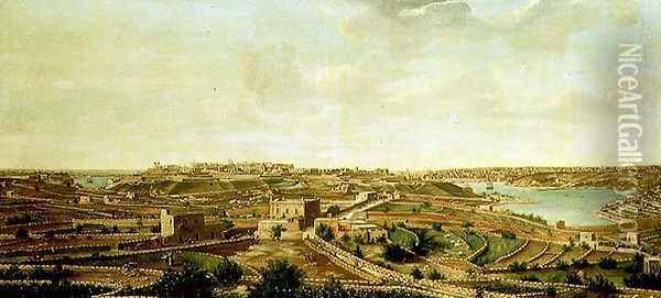 View of Valetta, Malta Oil Painting - Alberto Pulicino