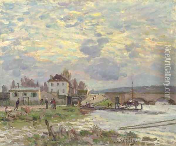 Le pont de Sevres Oil Painting - Alfred Sisley