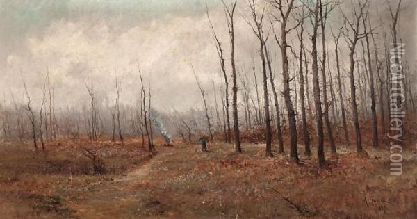 Bosque Invernal Oil Painting - Achille Guerra