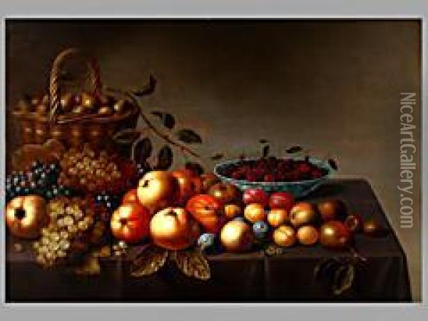 Fruchtestilleben Oil Painting - Floris Gerritsz. van Schooten