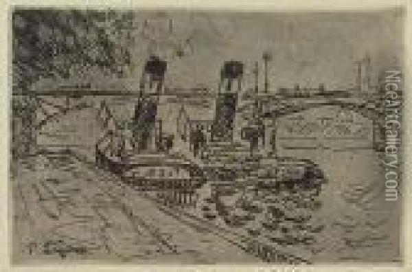 Le Pont Des Art Oil Painting - Paul Signac