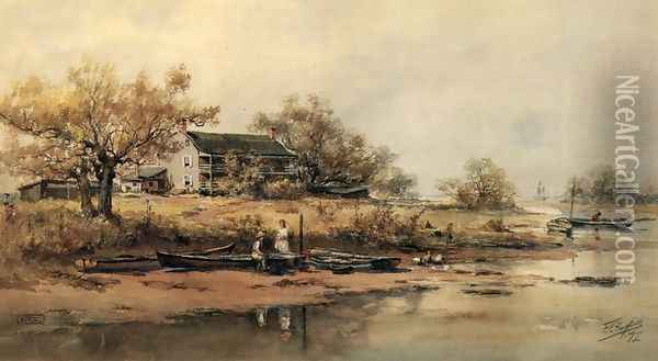 Delaware Coast Scene Oil Painting - Franklin English