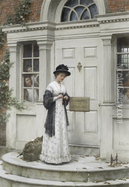 The New Governess Oil Painting - Edmund Blair Leighton
