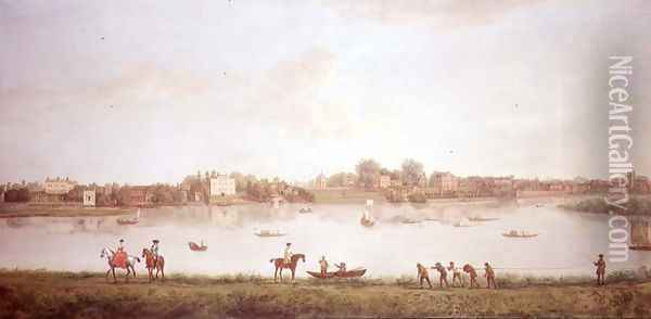 The Thames at Twickenham Oil Painting - Peter Tillemans