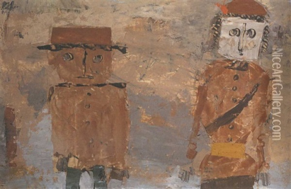 Herbstliches Brautpaar Oil Painting - Paul Klee