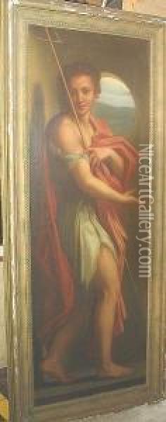 Saint John The Baptist Oil Painting - Pietro Perugino