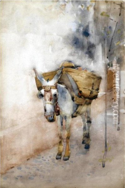 The Arab Donkey Oil Painting - Arthur Melville