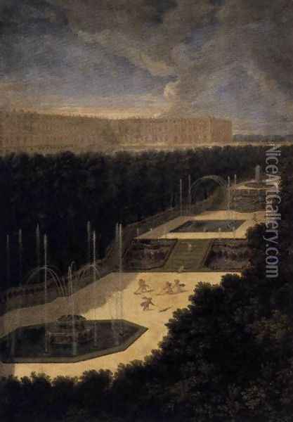 View of the Three-Fountain Grove 1688-90 Oil Painting - Jean II Cotelle