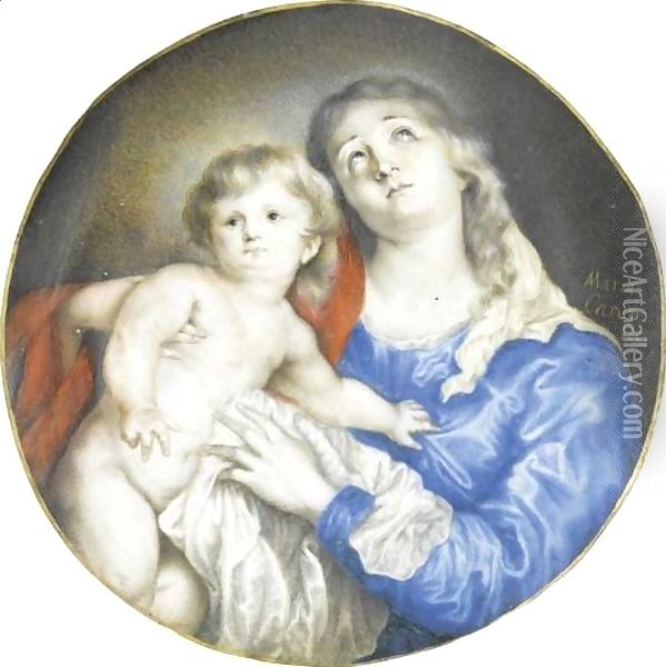 Madonna And Child Oil Painting - Anna Maria Carew