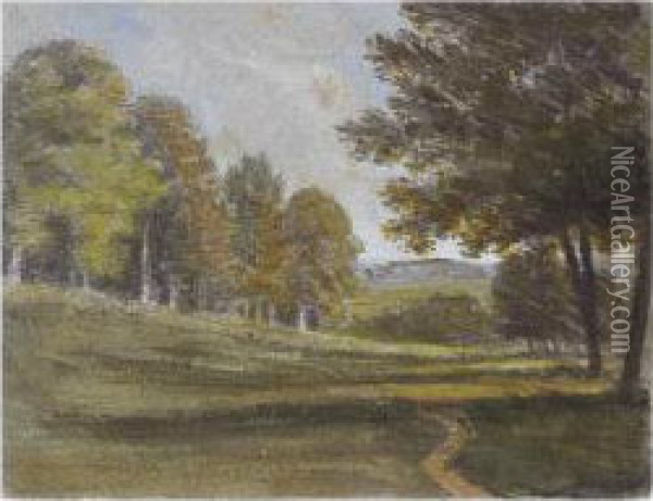 Views In Heathfield Park, East Sussex Oil Painting - Dr. William Crotch