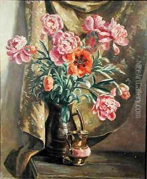 Peonies and Poppies Oil Painting - Roger Eliot Fry
