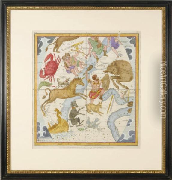 Atlas Of The Heavens: Six Plates Oil Painting - Elijah Hinsdale Burritt