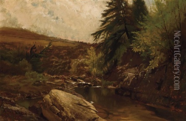 Landscape With Creek Oil Painting - Arthur Parton