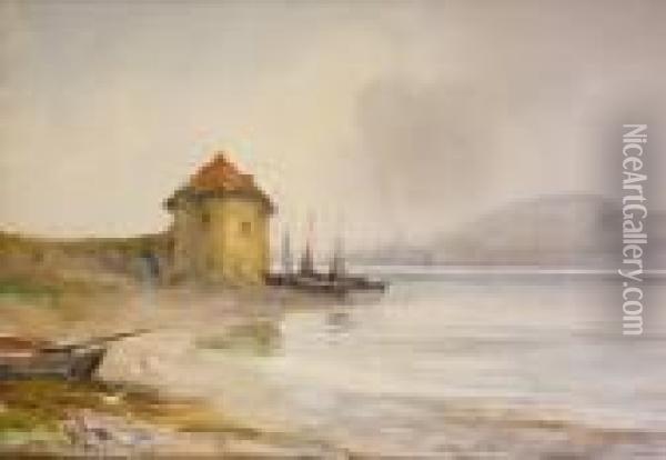 An Old World Estuary, Ireland Oil Painting - William Bingham McGuinness