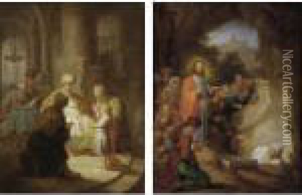 The Raising Of Lazarus Oil Painting - Christian Wilhelm Ernst Dietrich