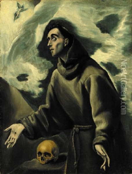 Saint Francis Receiving The Stigmata Oil Painting -  El Greco