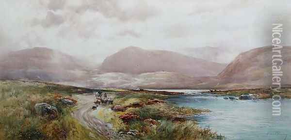 Scottish Landscape, c.1910 Oil Painting - Albert Procter