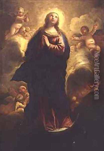 Assumption of the Virgin Oil Painting - Luca Giordano