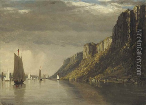 The Palisades, New York Oil Painting - Sanford Robinson Gifford