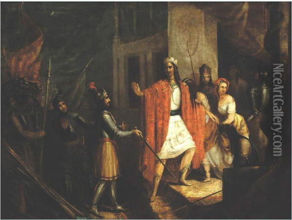 Montezuma's Last Smile Oil Painting - Charles Hitchcock