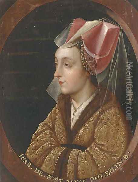 Portrait of Isabella of Portugal (1397-1471) Oil Painting - Netherlandish School