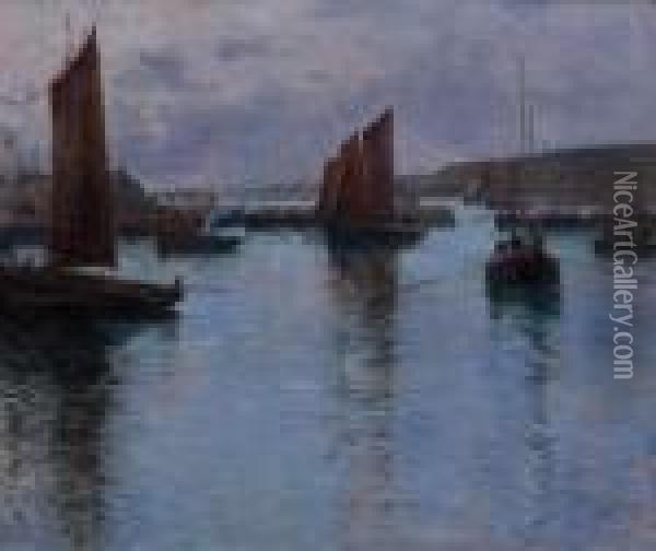 Le Port D'audierne Oil Painting - Fernand Marie Eugene Legout-Gerard