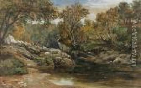 Glen- Oil Painting - Arthur Perigal