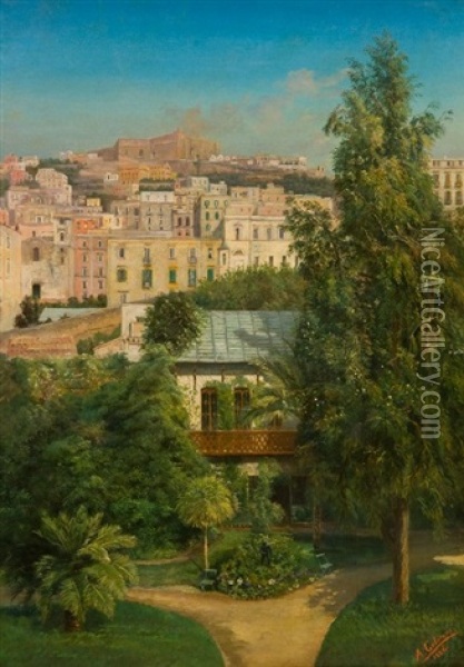 Veduta Di Napoli Oil Painting - Angelo Michele Colonna