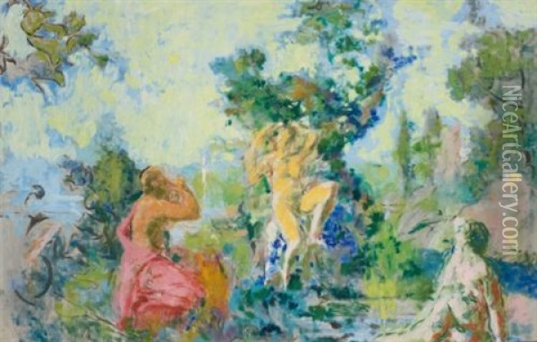 La Fontaine De Jouvence Oil Painting - Ker Xavier Roussel