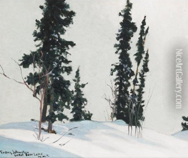 Frost Haze, Great Bear Lake Oil Painting - Franz Hans Johnston