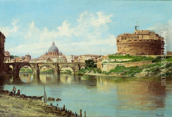 Castel Sant' Angelo In Rom Oil Painting - Antonietta Brandeis