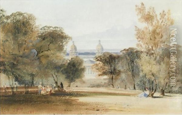 Greenwich From Observatory Hill Oil Painting - Thomas Shotter Boys
