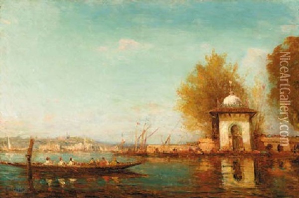 View Of Constantinople Oil Painting - Charles Clement Calderon