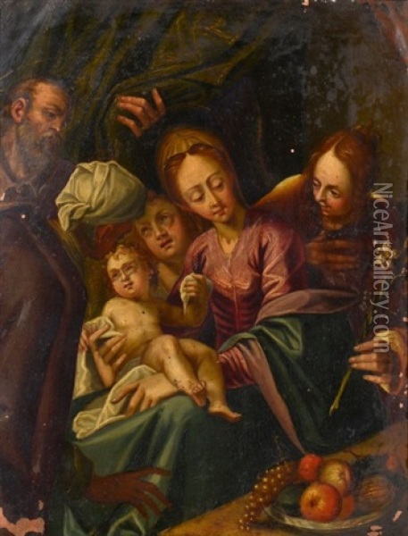 La Sainte Famille Oil Painting - Hans Von Aachen