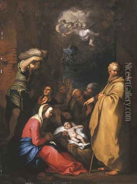 The Adoration of the Shepherds Oil Painting - Abraham Bloemaert