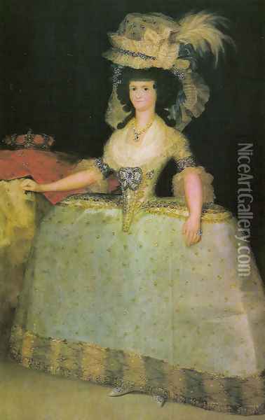 The queen Maria Luisa Oil Painting - Francisco De Goya y Lucientes