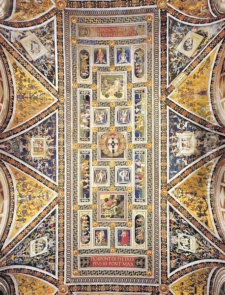 Ceiling decoration Oil Painting - Bernardino di Betto (Pinturicchio)