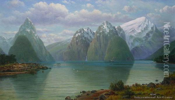 Milford Sound Oil Painting - John Gibb