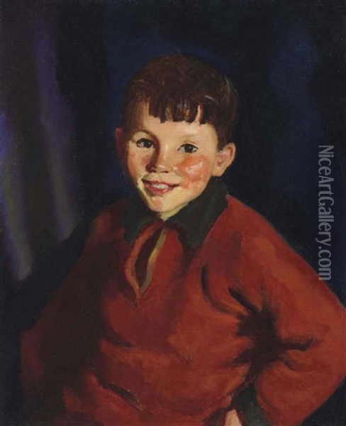 Smiling Tom (thomas Cafferty) Oil Painting - Robert Henri