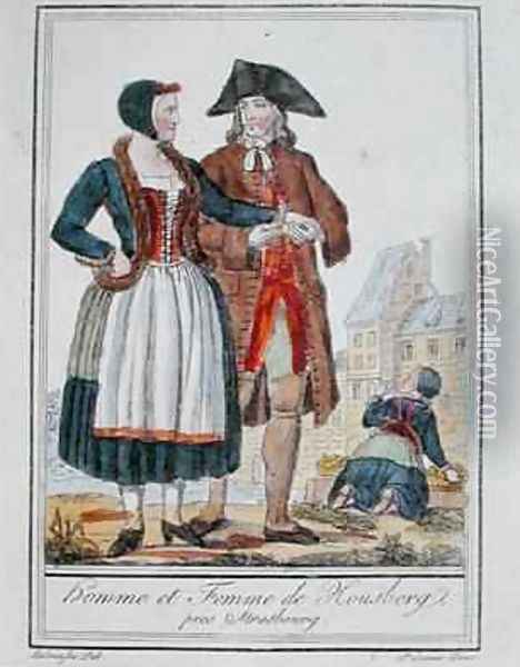 Inhabitants of Housberg near Strasbourg Oil Painting - Jacques Grasset de Saint-Sauveur