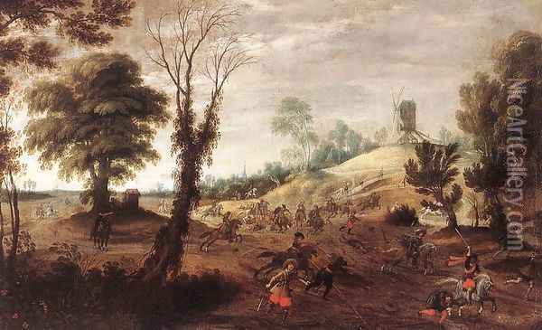 Cavalry Skirmish Oil Painting - Pieter Meulener