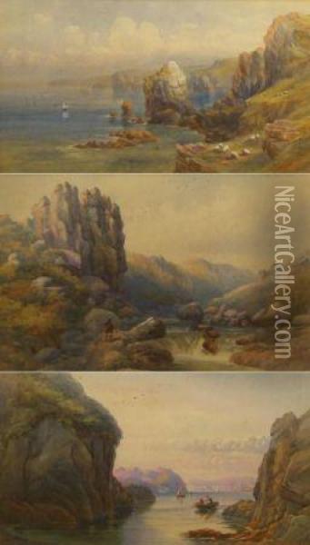 Coastal And River Landscapes Oil Painting - James Elliott