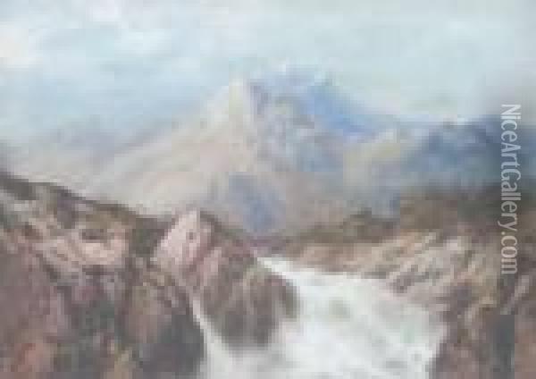 Waterfall In The Romsdall Oil Painting - Edgar E. West