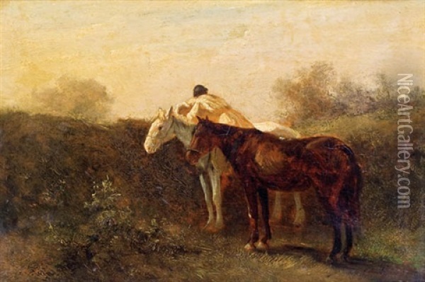 Das Rendezvous Oil Painting - August Xaver Carl von Pettenkofen