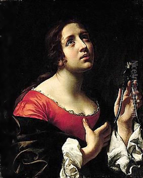 Saint Apollonia Oil Painting - Carlo Dolci