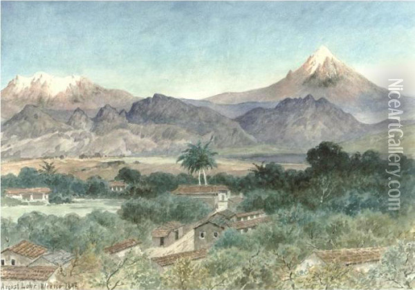 Valley Of Mexico Oil Painting - August Lohr