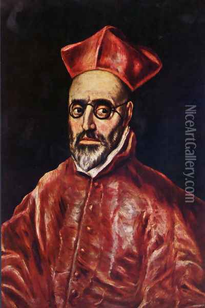 Portrait of Cardinal Niño de Guevara (detail) Oil Painting - El Greco (Domenikos Theotokopoulos)